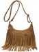 Vintage Boho Fringe Suede Shoulder Bag - vintage fashion, retro style