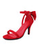 Vintage Bow Flannel Buckled Heel Sandals — 1950s style that transcends decades