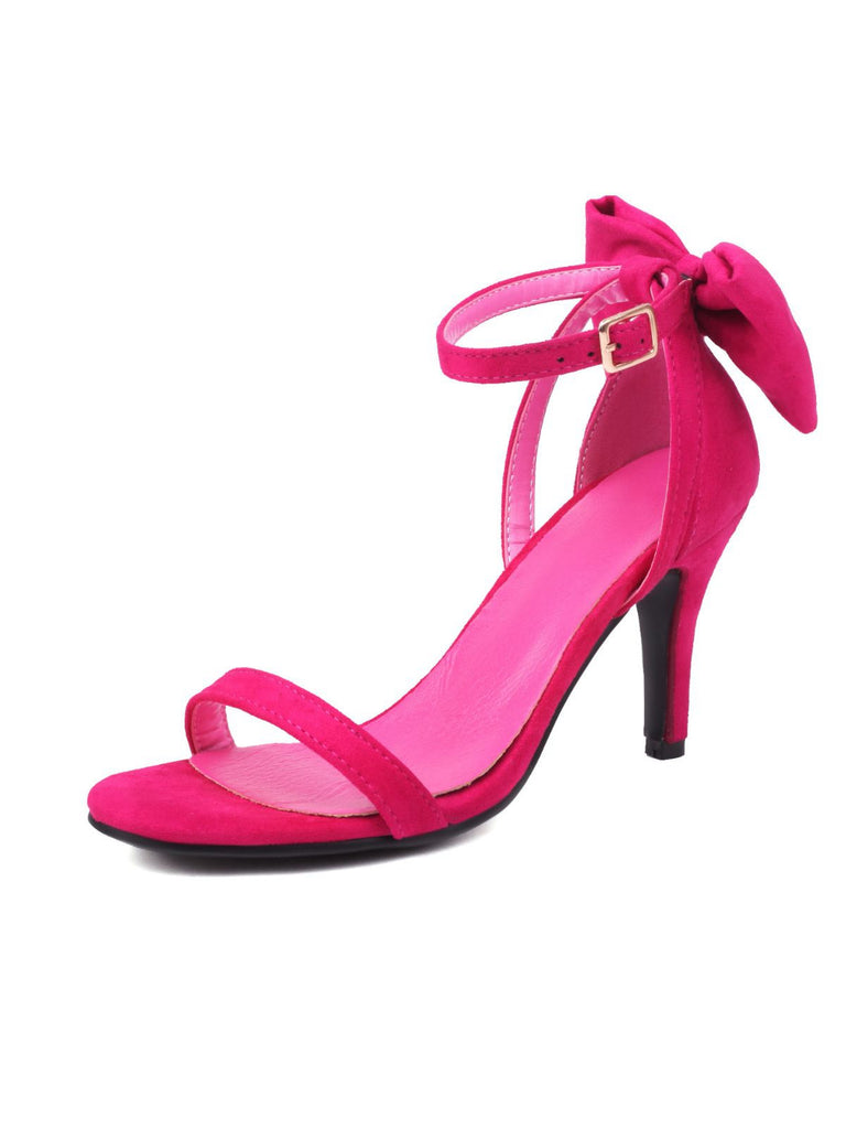 Vintage Bow Flannel Buckled Heel Sandals — 1950s vintage charm for her modern wardrobe