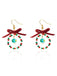 Vintage Bow Gemstone Beaded Earrings - vintage fashion, retro style