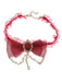 This Vintage Bow Halloween Pearl Gemstone Necklace carries 1950s stories waiting to be told