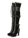 Vintage Bow Lace-Up High Heel Long Boots - vintage shoes, retro heels