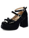 Bow Patchwork Vintage Classic Shoes