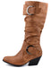 Vintage Buckle Western Style Cowboy Boots - vintage fashion, retro style