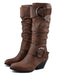 Vintage Buckle Western Style Cowboy Boots - vintage fashion, retro style