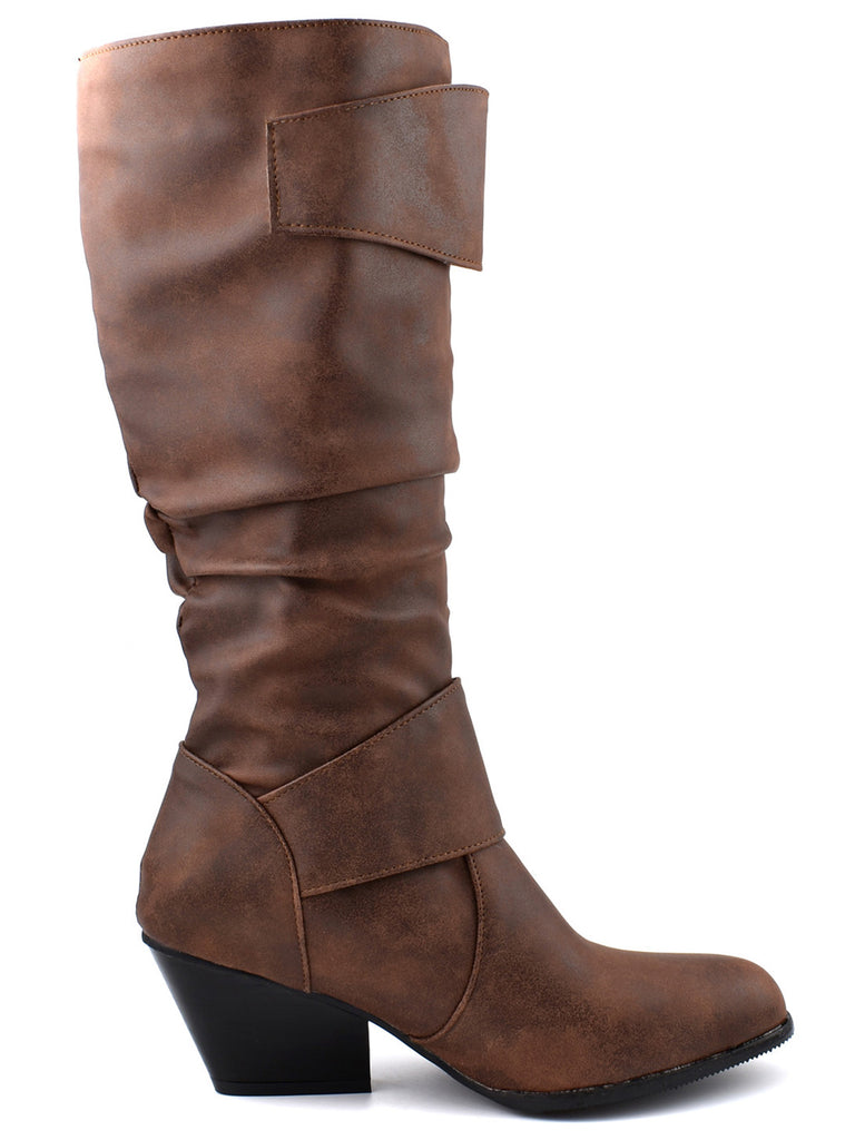 Vintage Buckle Western Style Cowboy Boots - vintage fashion, retro style
