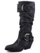 Vintage Buckle Western Style Cowboy Boots - vintage fashion, retro style