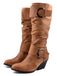 Vintage Buckle Western Style Cowboy Boots - vintage fashion, retro style