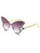 Vintage Butterfly-Shaped Gradient Rimless Sunglasses - vintage fashion, retro style, classic elegance for vintage lovers