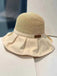 Vintage Canvas Brim Bow Sun Hat - vintage fashion, retro style