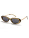 This Vintage Chain Temple Oval Sunglasses whispers 1950s secrets to those who notice