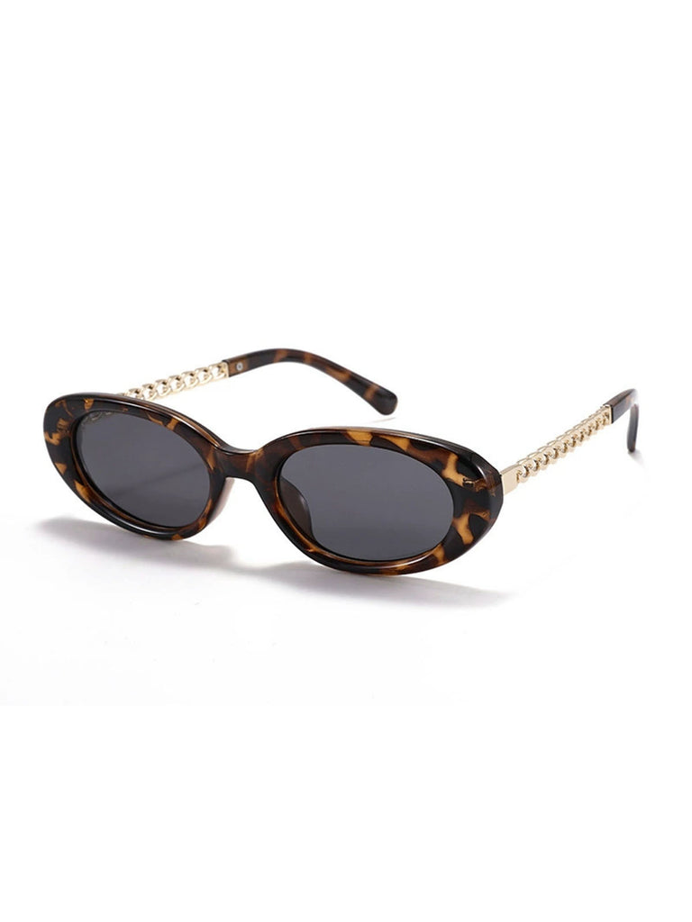 Vintage Chain Temple Oval Sunglasses — 1950s style that transcends decades
