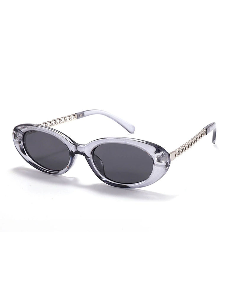 Vintage Chain Temple Oval Sunglasses — 1950s vintage charm for her modern wardrobe