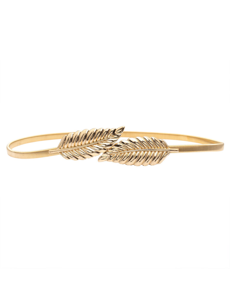 Vintage Chic Elastic Metallic Thin Belt - vintage fashion, retro style