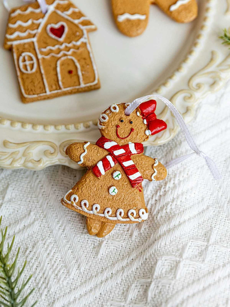 Vintage Christmas Gingerbread Man Ornaments - vintage fashion, retro style