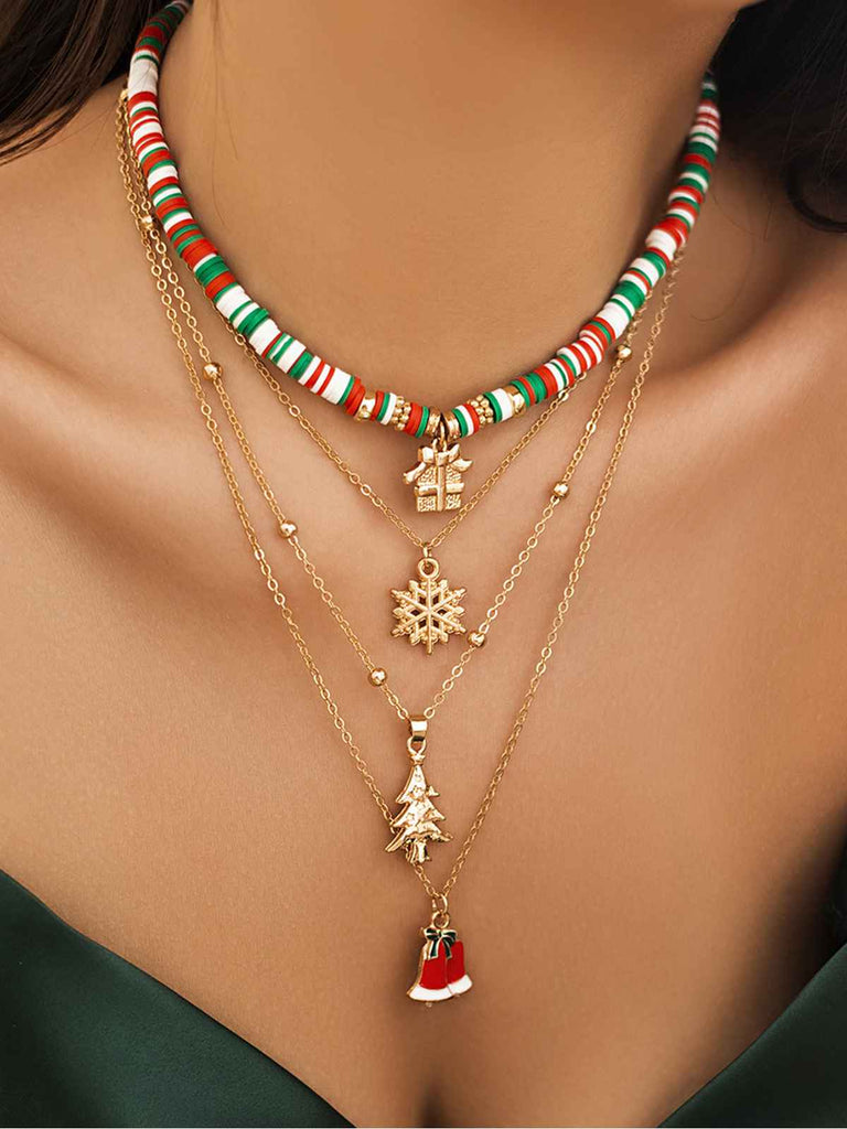 Vintage Christmas Layer Necklace Set - vintage fashion, retro style
