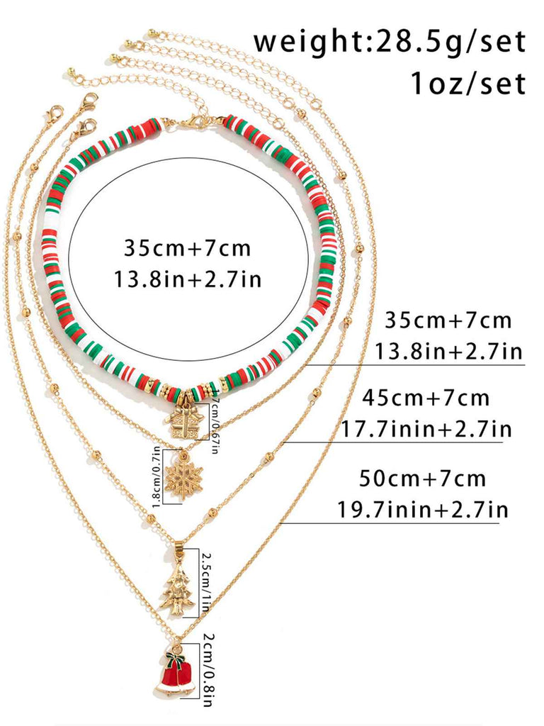 Vintage Christmas Layer Necklace Set - vintage fashion, retro style