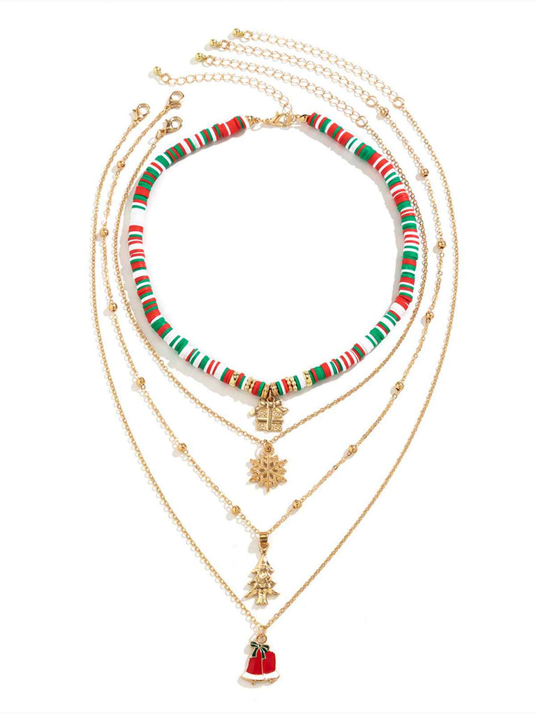Vintage Christmas Layer Necklace Set - vintage fashion, retro style