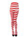 Vintage Christmas Striped High-Waisted Pantyhose - vintage fashion, retro style