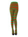 Vintage Christmas Striped High-Waisted Pantyhose - vintage fashion, retro style