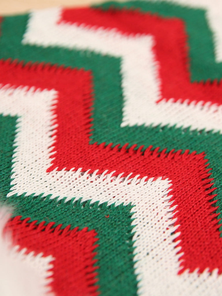 Vintage Christmas Striped Plush Hat - vintage fashion, retro style