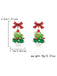Vintage Christmas Tree & Bow Dangle Earrings - vintage fashion, retro style