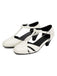 Vintage Closed Toe T-Strap Side Cutout Medium Heels - vintage shoes, retro heels