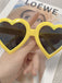 Vintage Curved Heart Frame Sunglasses - vintage fashion, retro style
