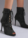Vintage Denim Peep Toe Stiletto Heel Shoes — 1950s vintage charm for her modern wardrobe
