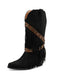 Vintage Denim Western Cowboy Tassel Mid-Calf Boots - vintage fashion, retro style, classic elegance for vintage lovers