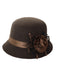 Vintage Dots Sheer Floral Felt Cloche Hat - vintage fashion, retro style