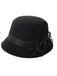 Vintage Dots Sheer Floral Felt Cloche Hat - vintage fashion, retro style