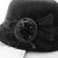Vintage Dots Sheer Floral Felt Cloche Hat - vintage fashion, retro style