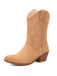 She finds her 1950s story in this Vintage Embroidered Chunky Heel Cowboy Boots