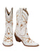 Vintage Embroidered Western Style Cowboy Boots - vintage fashion, retro style, elegant red