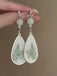 Vintage Ethnic Style Chinese Jade Pendant Earrings - vintage fashion, retro style