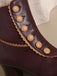 Vintage Faux Fur Lining Chunky Heel Short Boots - vintage shoes, retro heels