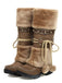Vintage Faux Fur Pom-Pom Winter Snow Boots - vintage fashion, retro style
