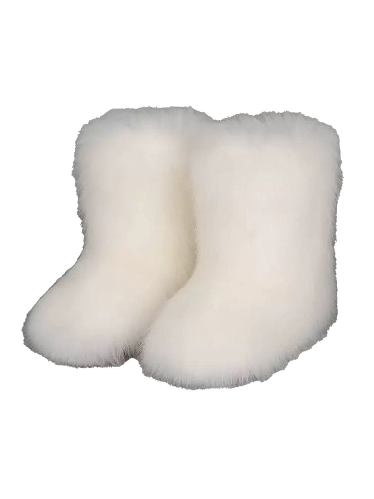 Vintage Faux Fur Winter Snow Boots - vintage fashion, retro style