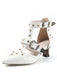 Vintage Faux Leather Pointed Toe Studded Sandals | vintage fashion, retro style, classic elegance - perfect for retro fashion enthusiasts