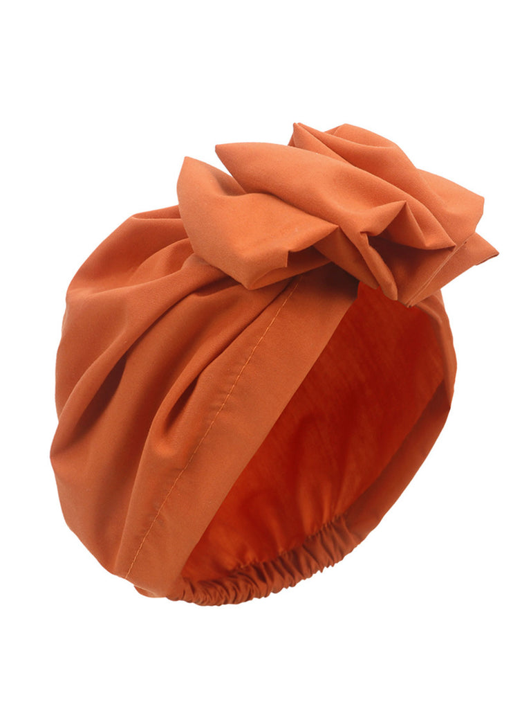 Vintage Flower Bow Pullover Hat - vintage fashion, retro style