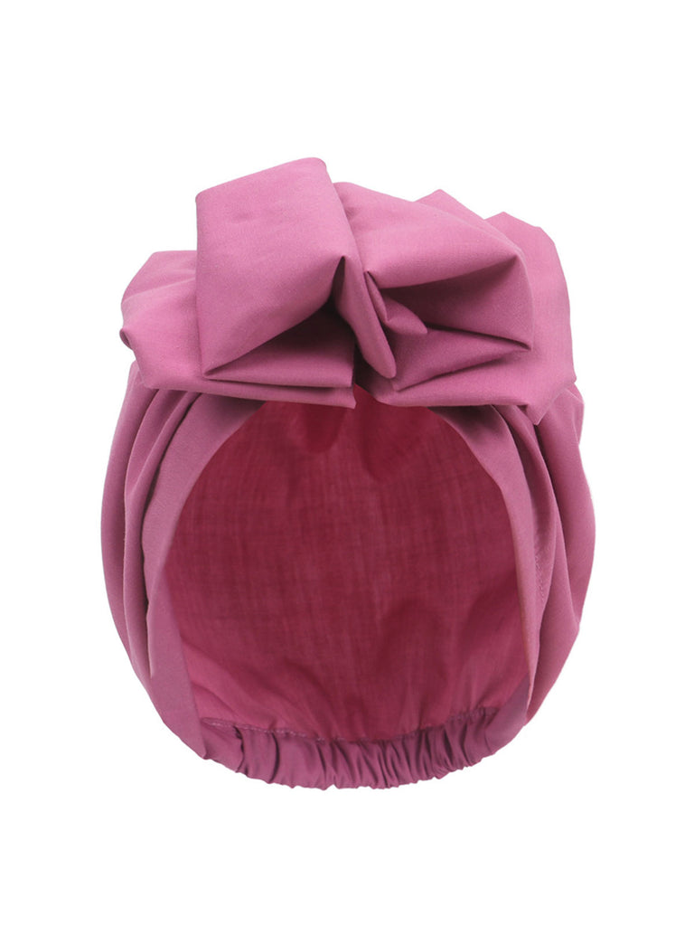 Vintage Flower Bow Pullover Hat - vintage fashion, retro style