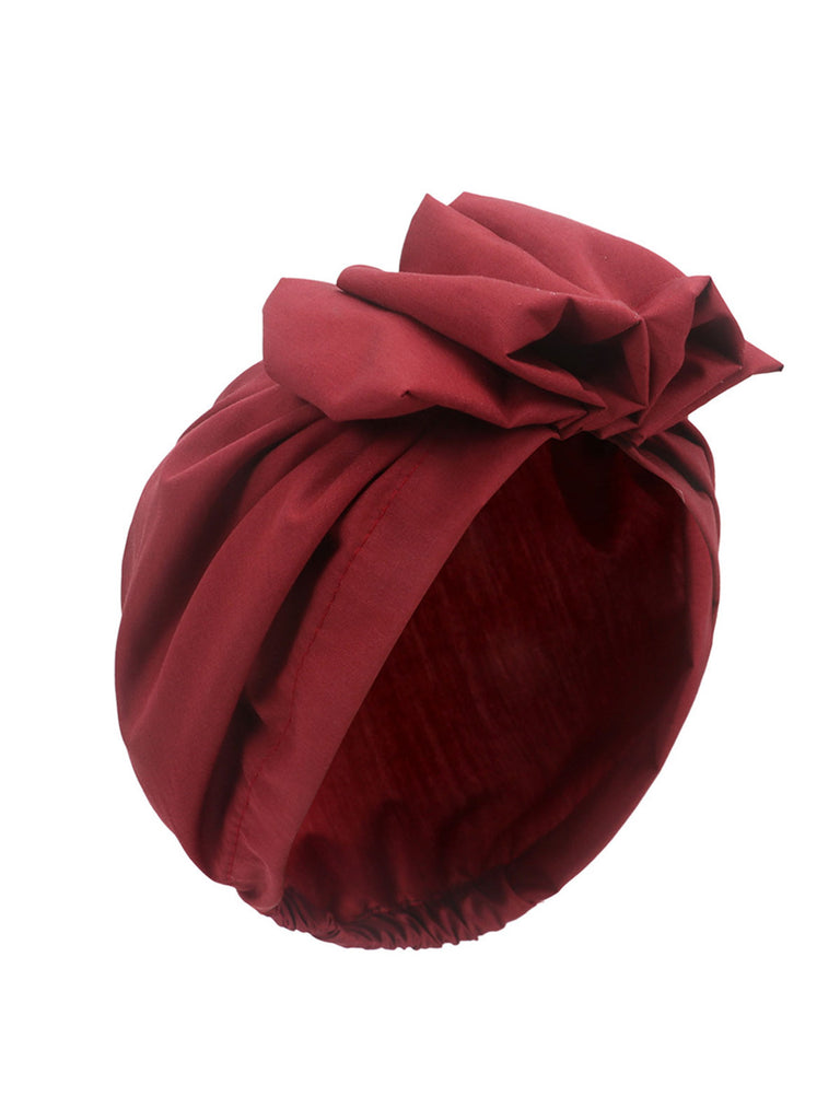 Vintage Flower Bow Pullover Hat - vintage fashion, retro style