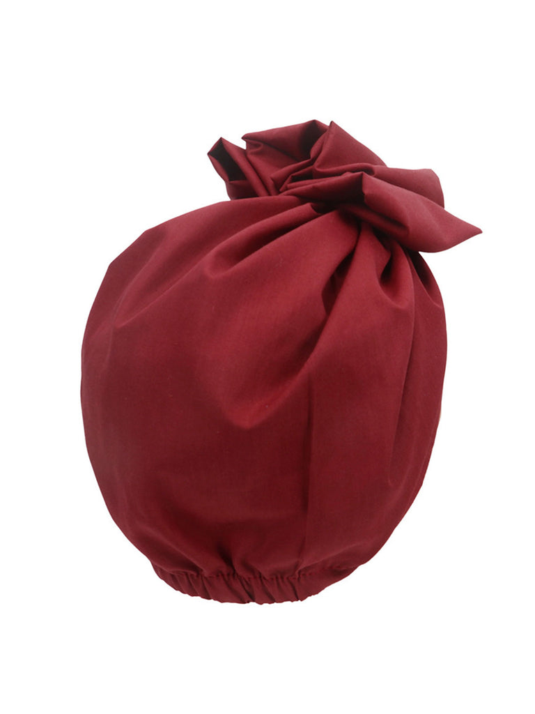 Vintage Flower Bow Pullover Hat - vintage fashion, retro style