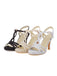 Vintage Glitter Entangled High Heel Sandals — 1950s style that transcends decades