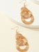 Vintage Gold Exaggerated Coil Alloy Earrings - vintage fashion, retro style, glamorous gold