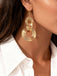 Vintage Gold Exaggerated Coil Alloy Earrings - vintage fashion, retro style, glamorous gold