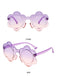 Vintage Gradient Floral-Shaped Rimless Sunglasses - vintage fashion, retro style