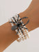 Vintage Halloween Spider Faux Pearl Bracelet - vintage fashion, retro style