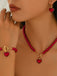 Vintage Heart Pearls Necklace & Bracelet & Earring Set - vintage fashion, retro style